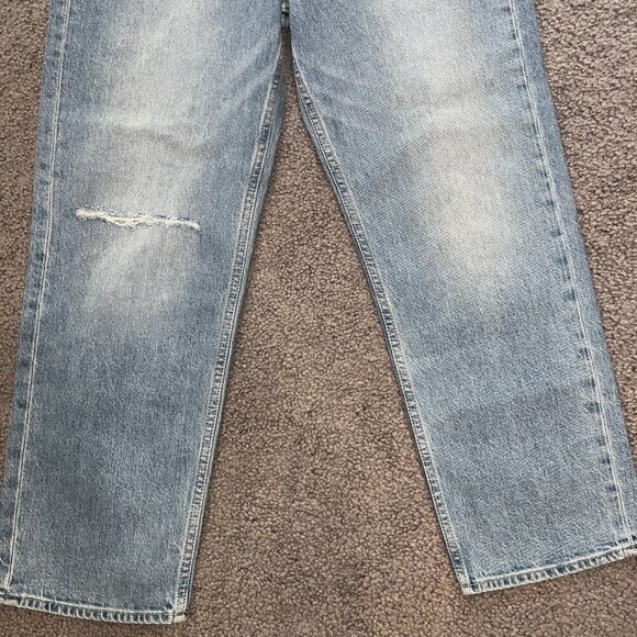 HUDSON JADE HIGH RISE STRAIGHT LOOSE FIT CROP JEANS in PARADISE WASH EUC Size 29 - Picture 3 of 12